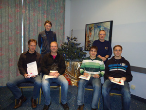 Siegerehrung Gruppe - D: Manfred Hannemann, Florian Ries, Harald Vossen, Abdurrahman Incik, Ulrich Schrade, David Renner