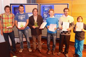 Siegerehrung Gruppe - B: Christian Friedrich Köhler, Thomas Radke, Julian Grötzbach, Wolfgang Prüske, Dirk Bender, Kevin Schröder