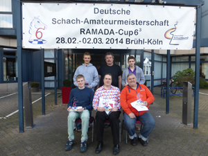 Siegerehrung Gruppe - C: Stefan Schiffer, Marius Gramb, Achim Jürgens, Rolf Hassler, Bernd Watermann, David Ramien