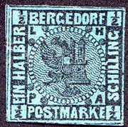 Briefmarke Bergedorf Schilling (Quelle: Wikipedia)
