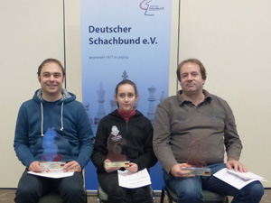 Siegerehrung Gruppe - B: Dr. Philip Heuser, Teodora Rogozenco, Peter Wolff