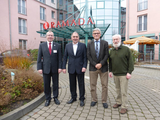 Eröffnung der DSAM in Magdeburg: Dr. Dirk Jordan, Stephan Faßbender, Prof. Dr. Matthias Puhle, Dr. Hans Werchan